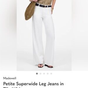 Madewell Cream Wide-Leg Jeans